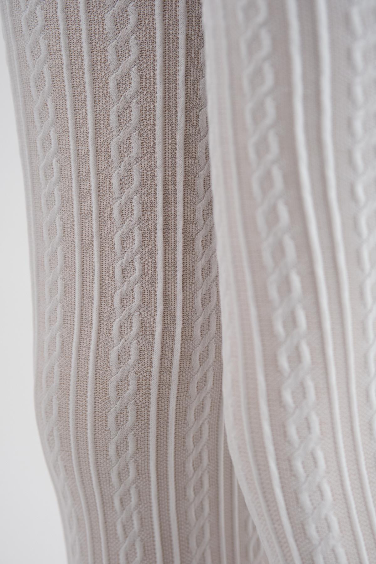 Patterned Childrens Tights White