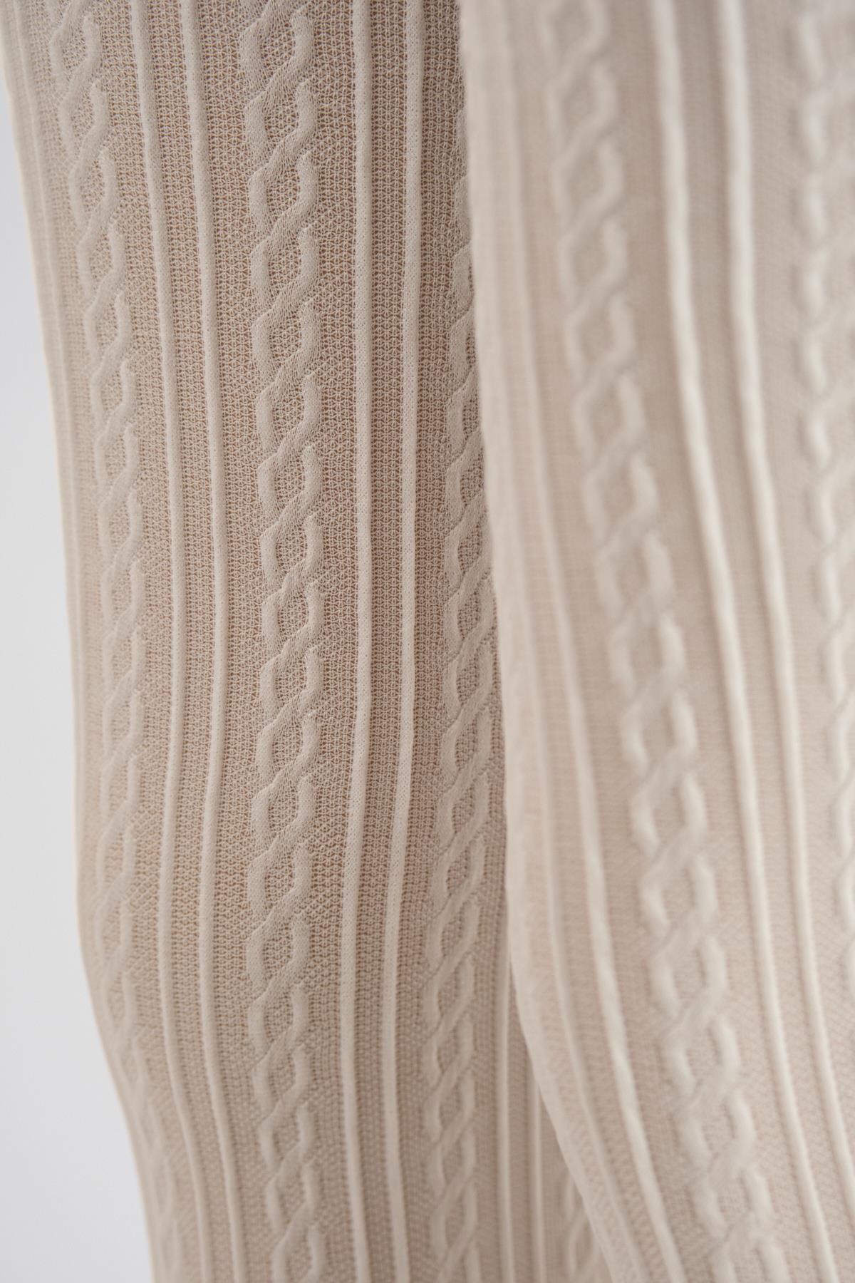 Patterned Childrens Tights Off-White