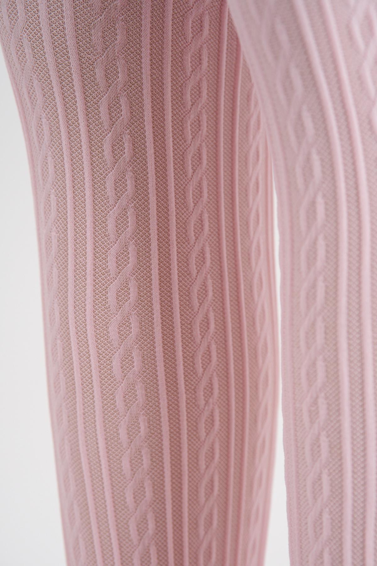 Patterned Childrens Tights Pink