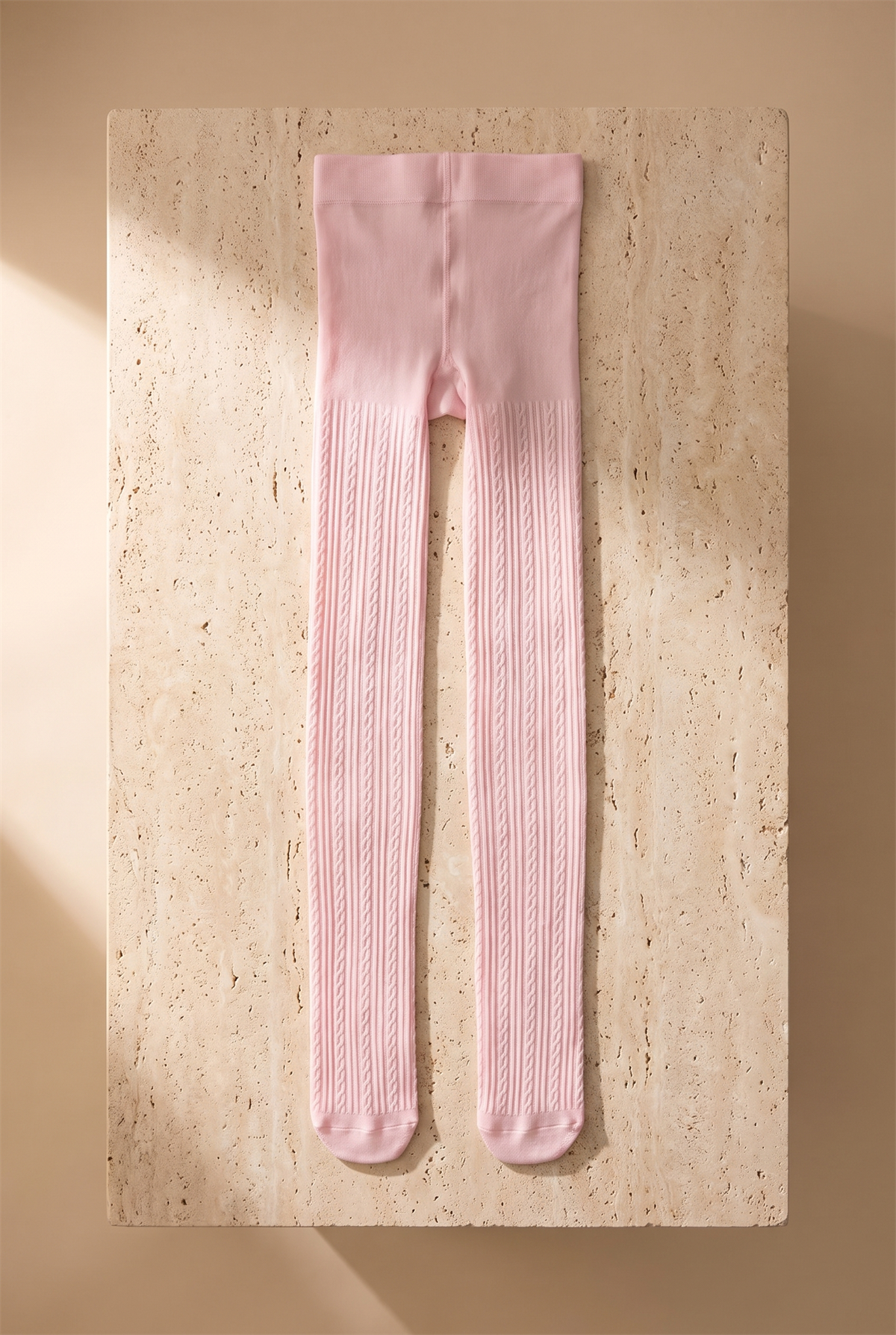 Desenli Çocuk Külotlu Çorap Pembe