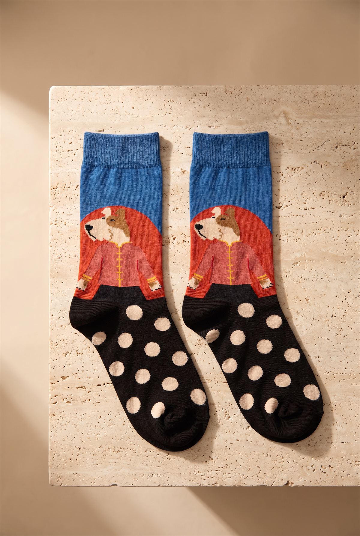 Unisex Dog Art Pamuklu Çok Renkli Soket Çorap