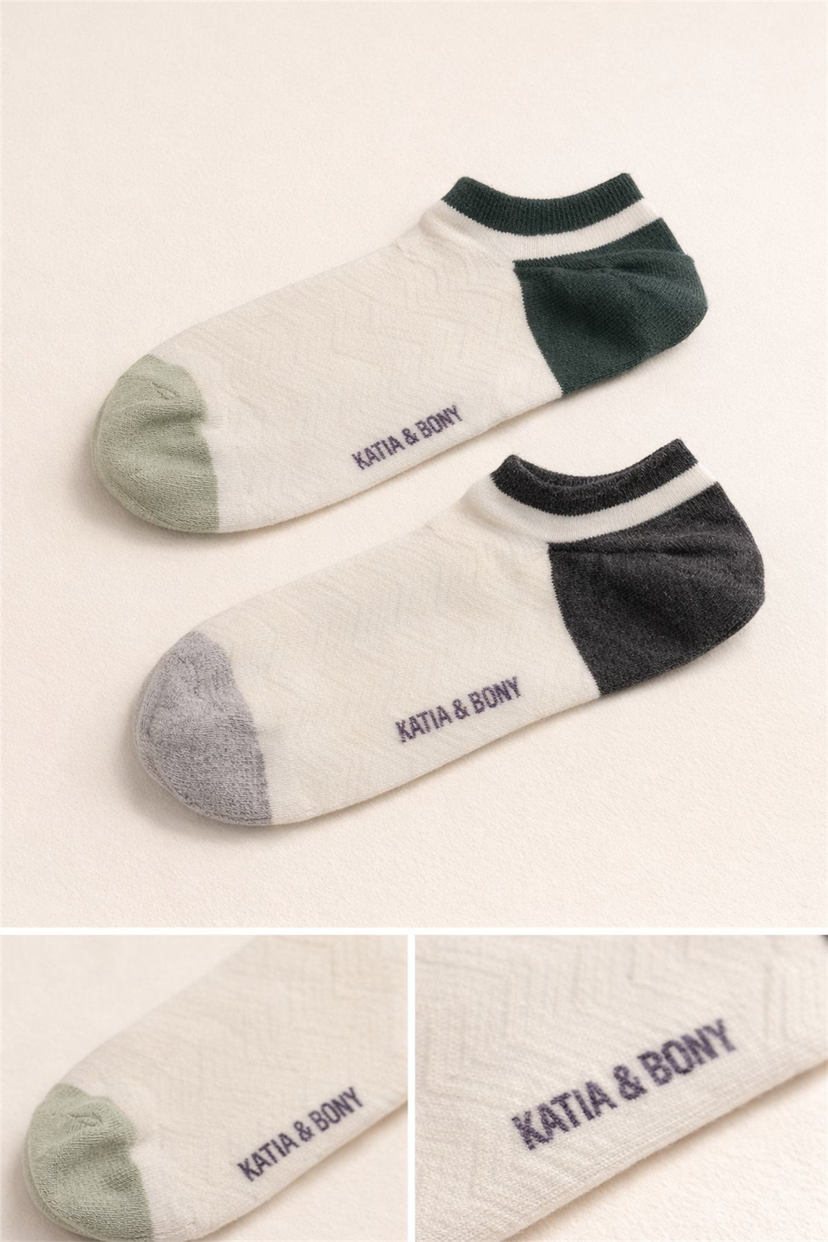 Erkek 2li Dokulu Görünmez Çorap