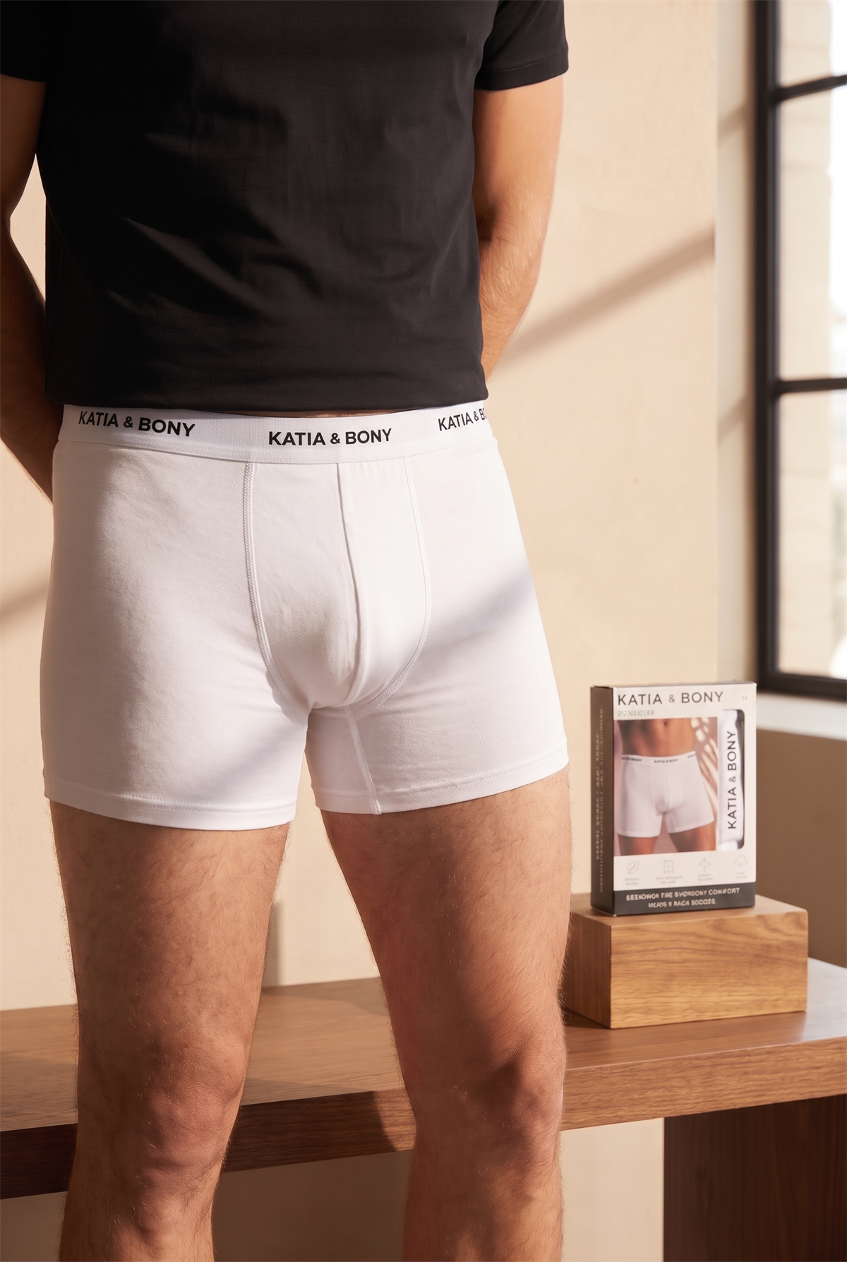 22603M4001 3PCK BASIC KUTULU MODAL ERKEK BOXER Beyaz