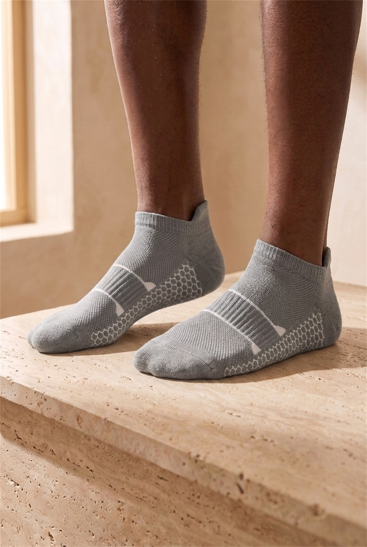 Mens 4-Piece Patterned Step Socks