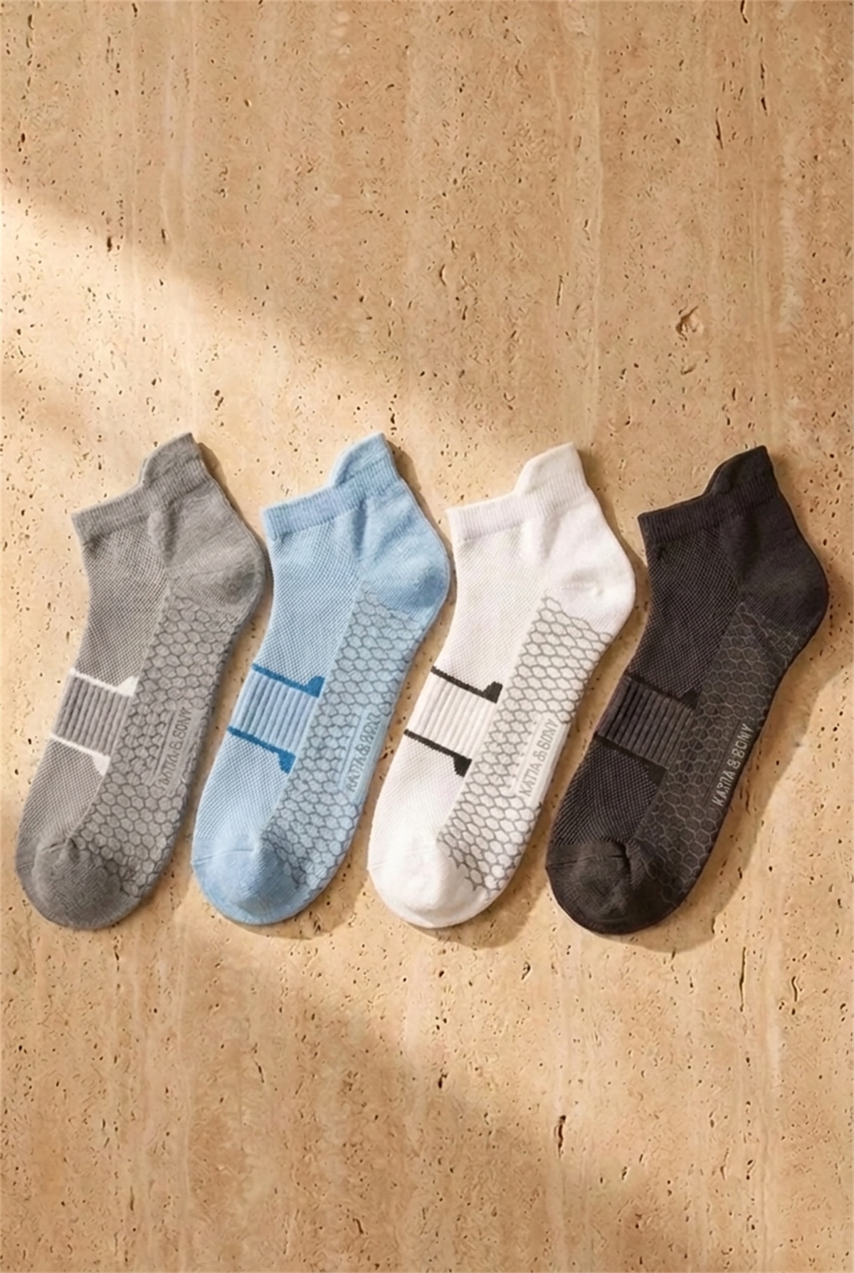 Mens 4-Piece Patterned Step Socks