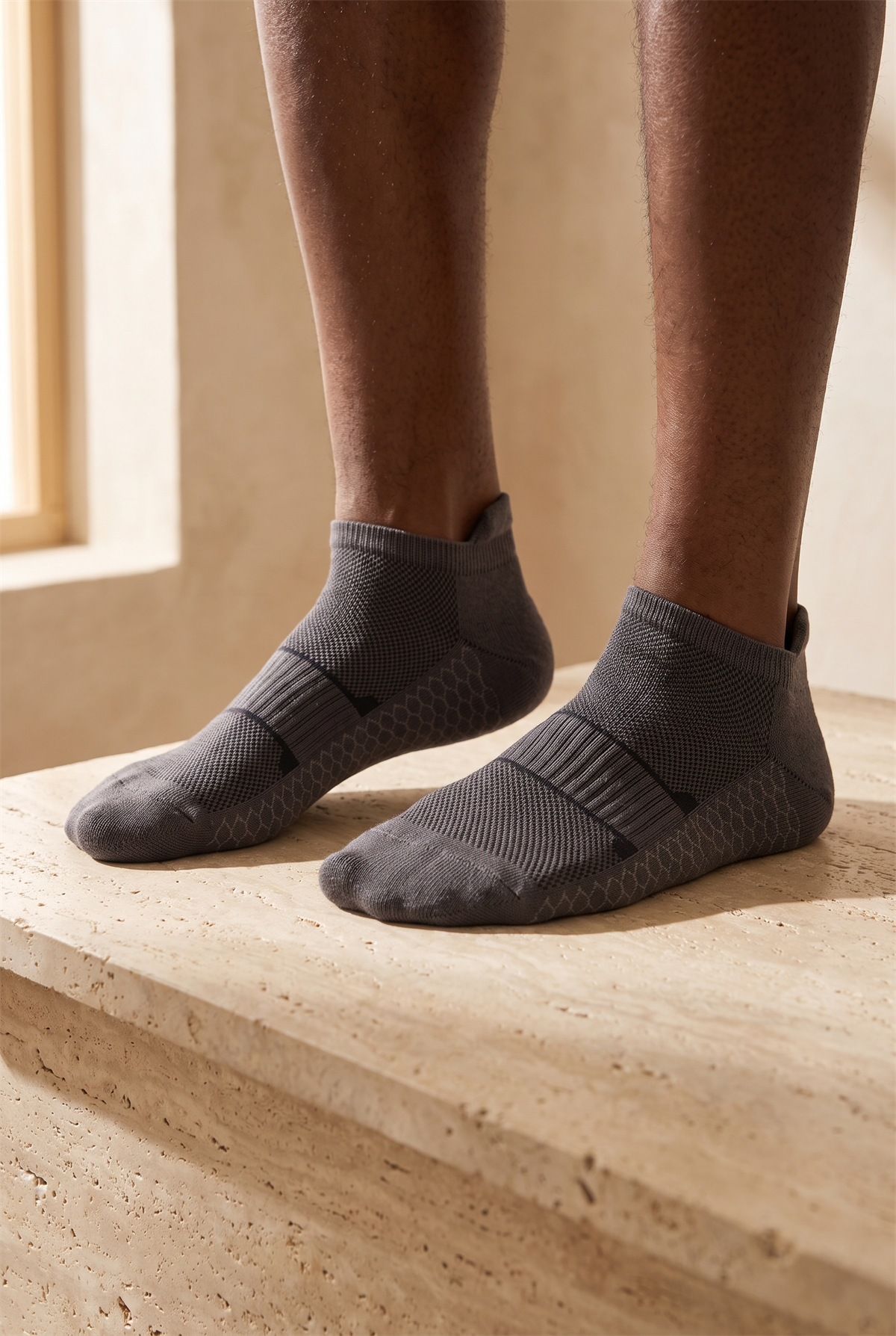 Mens 4-Piece Patterned Step Socks