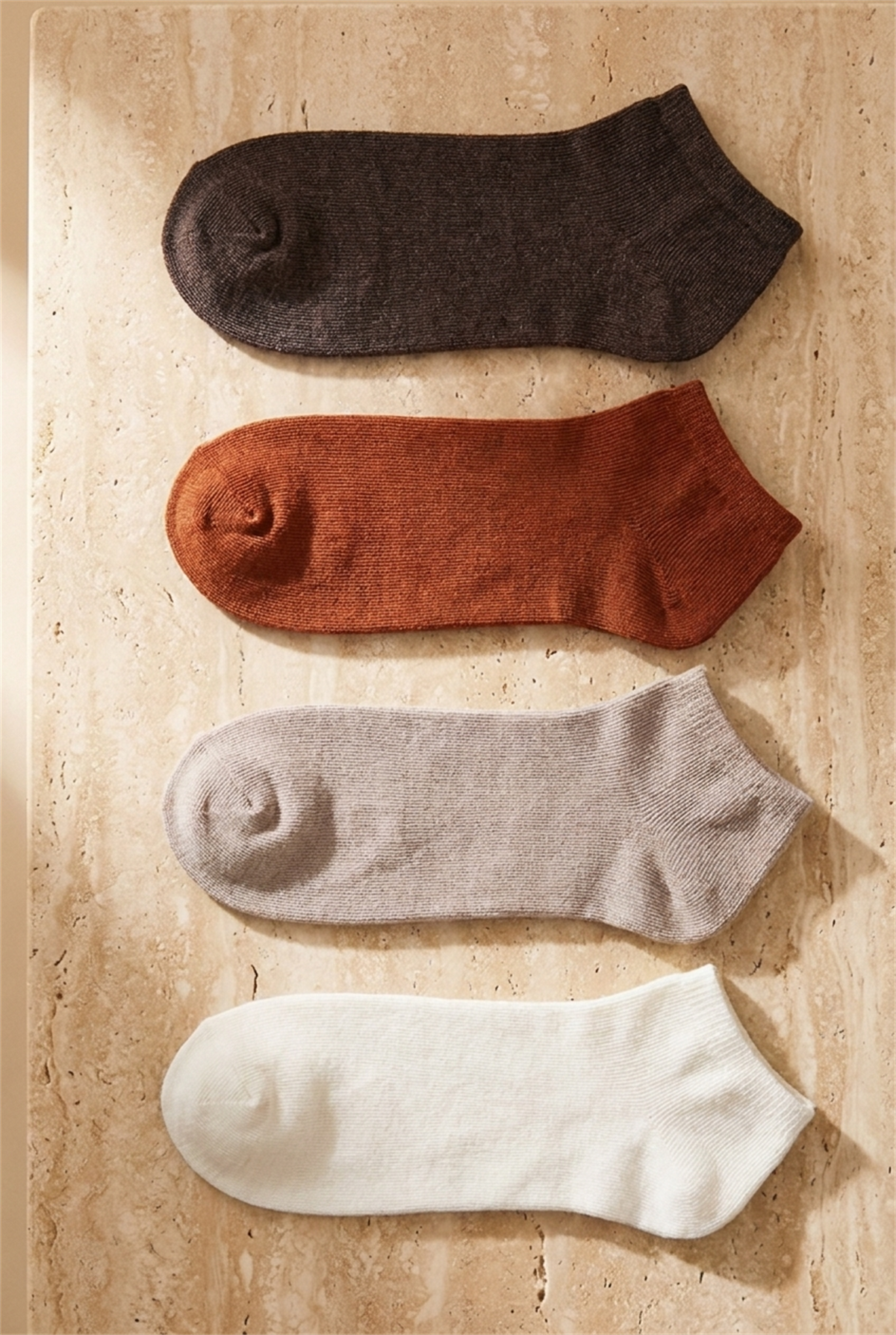 Mens 4 Pack Step Socks Brown Mix