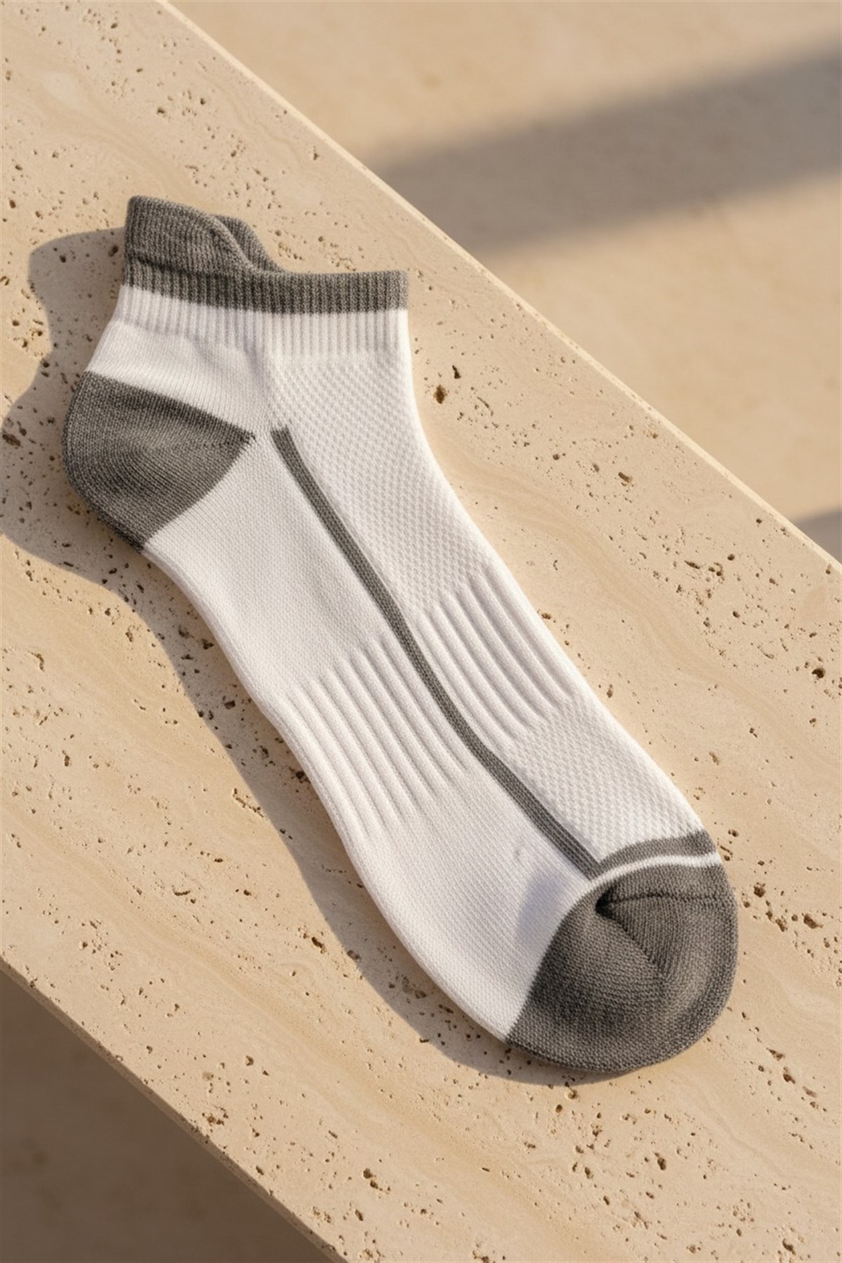 Erkek 4lü Spor Step Çorap Gri Mix