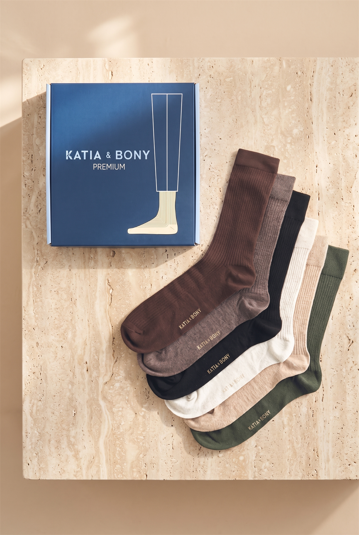 	Erkek 6lı Paket Kutulu Premium Soket Çorap Kahverengi Mix
