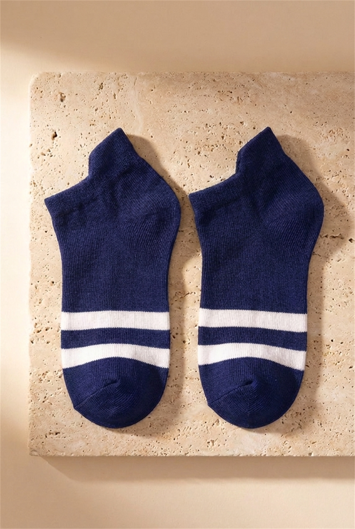 Mens Stripe Detailed 5-Piece Booties Socks