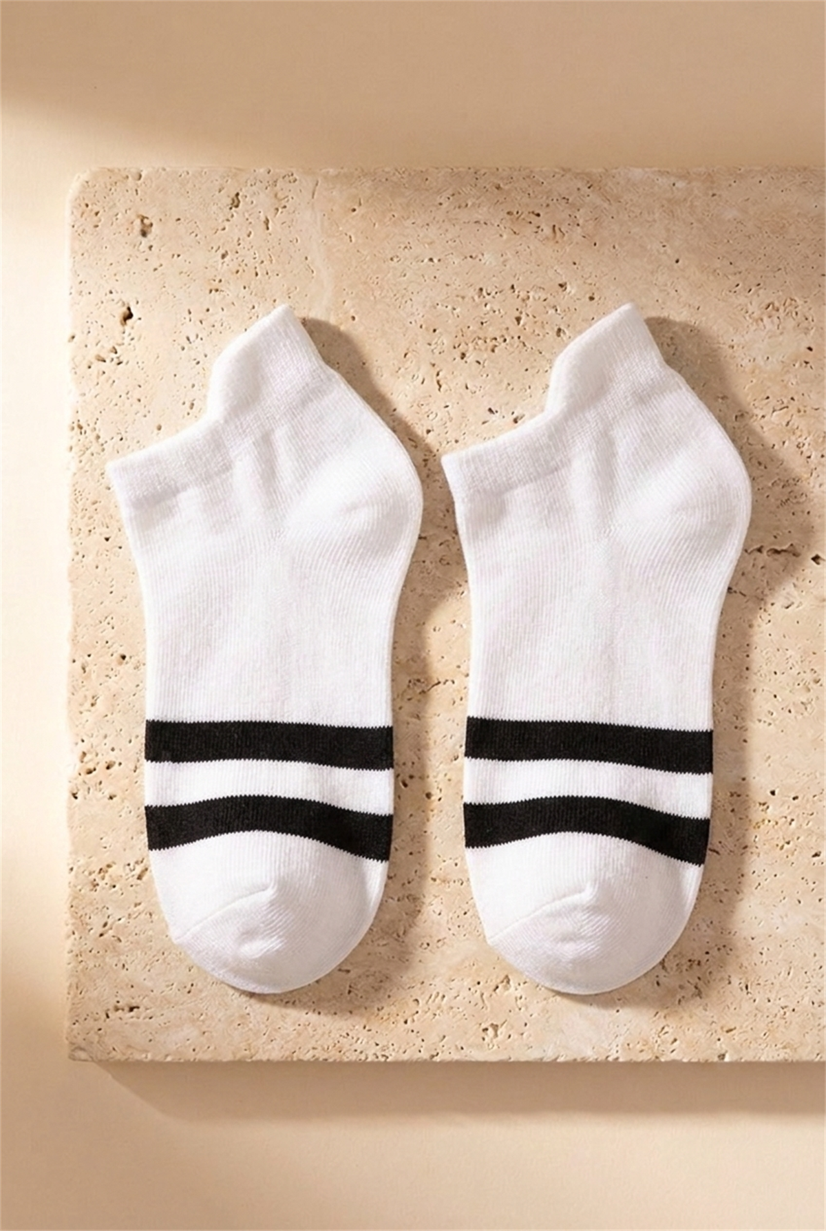 Mens Stripe Detailed 5-Piece Booties Socks