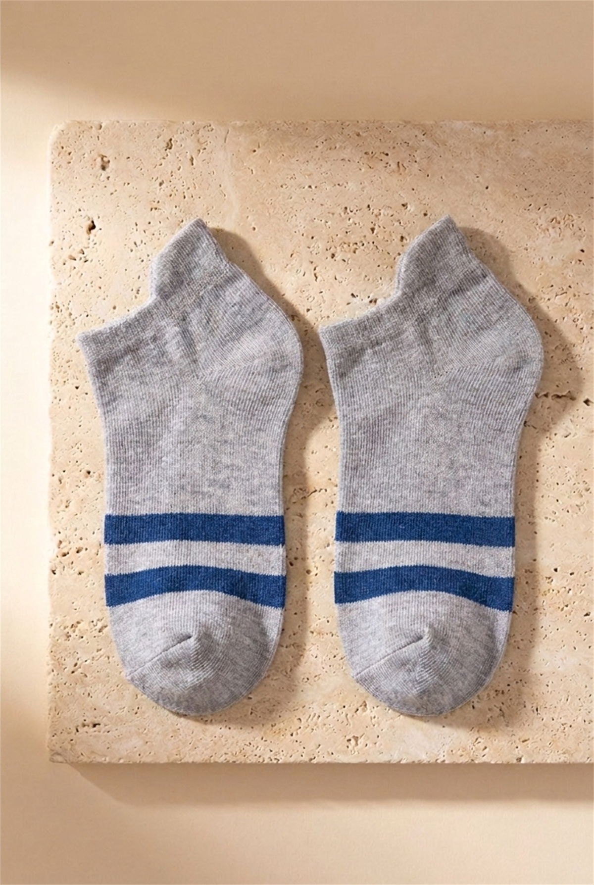 Mens Stripe Detailed 5-Piece Booties Socks