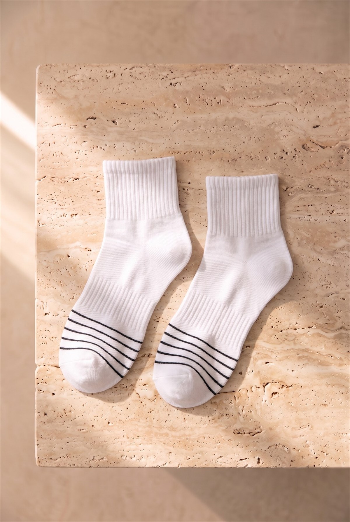 Erkek Çizgili 5li Paket Step Çorap