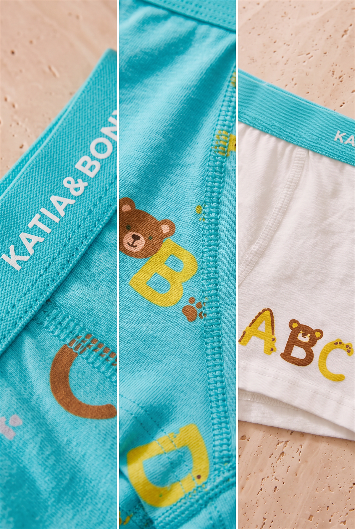 Erkek Çocuk 2 li Paket Alfabe Desenli Boxer