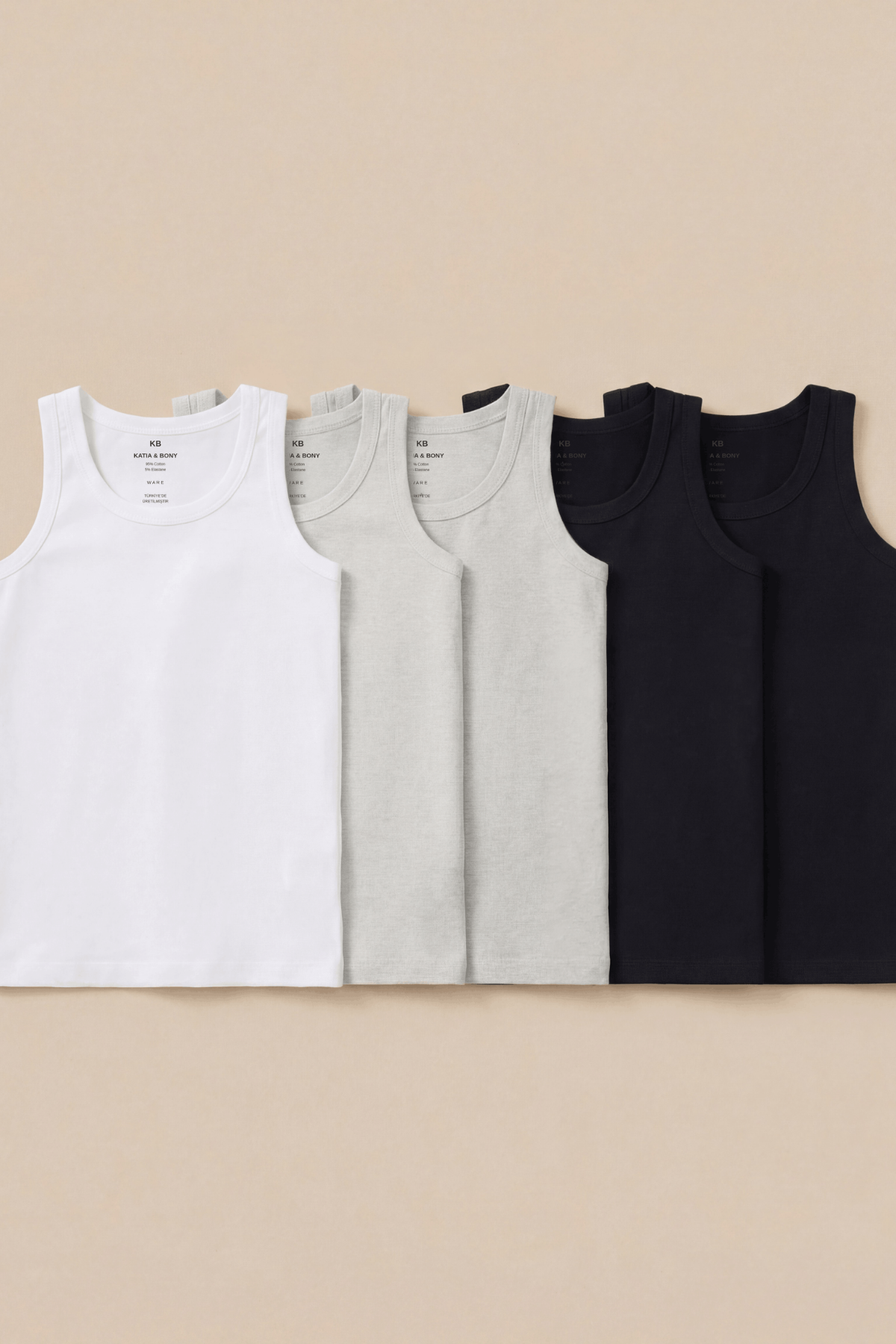 12603E2019 5PCK BASIC ERKEK ÇOCUK ATLET Desenli