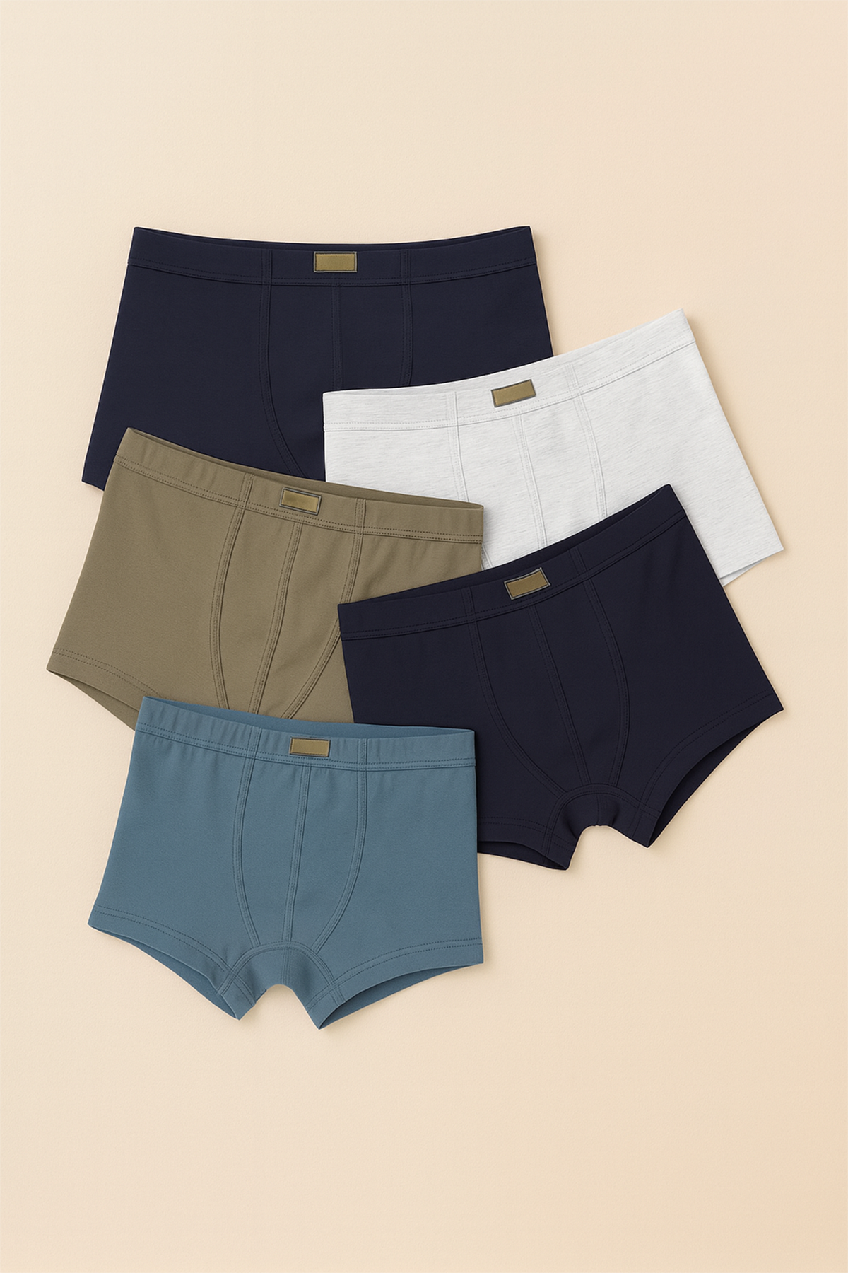 Boys 5-Piece Basic Boxer Multi-Colored