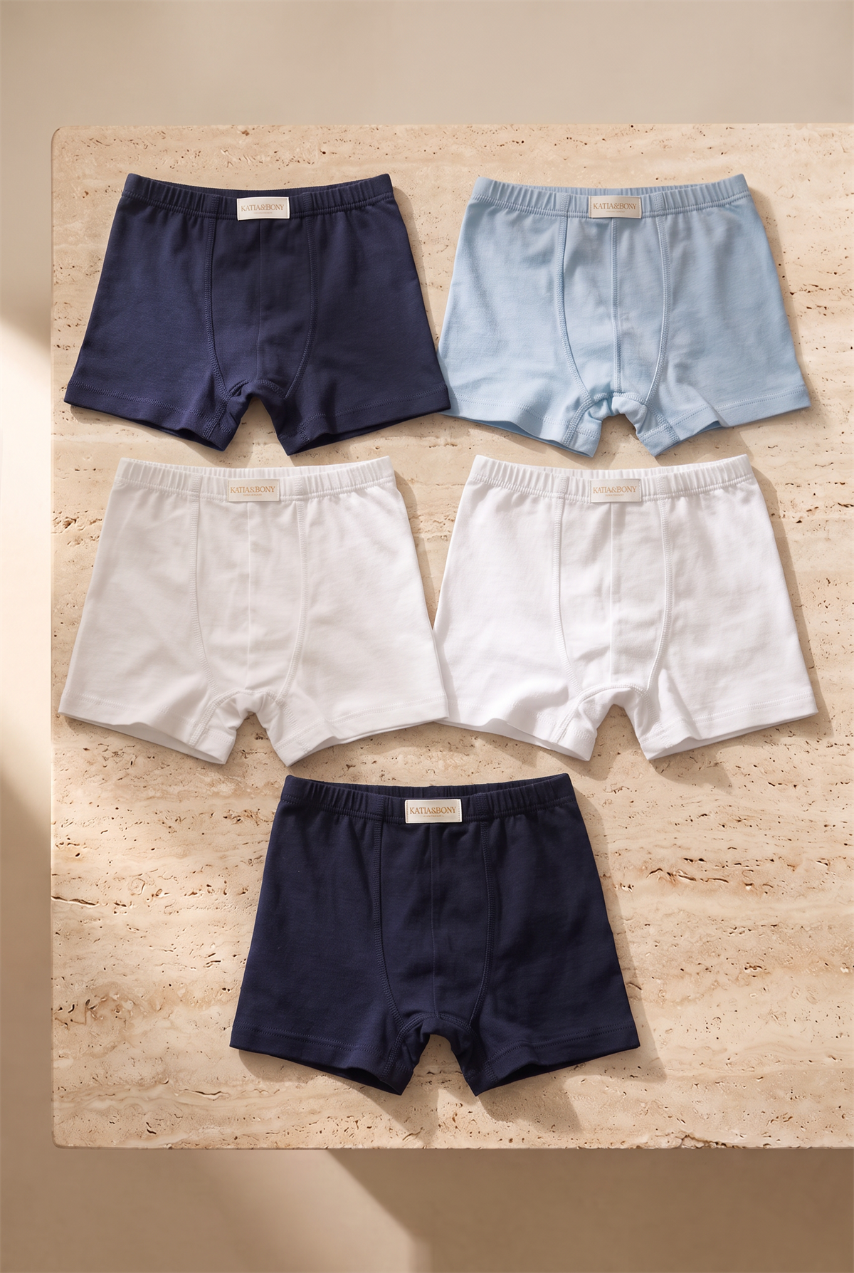 Erkek Çocuk 5li Basic Çok Renkli Boxer