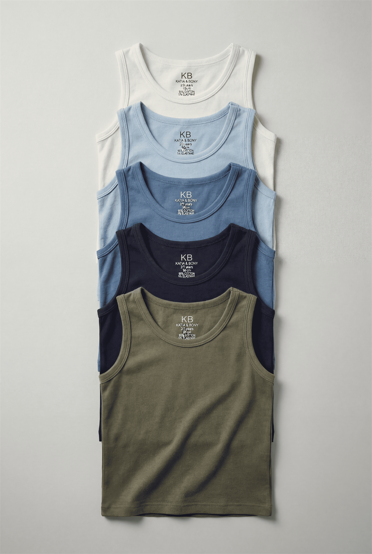 Boys 5-Piece Patterned Undershirt