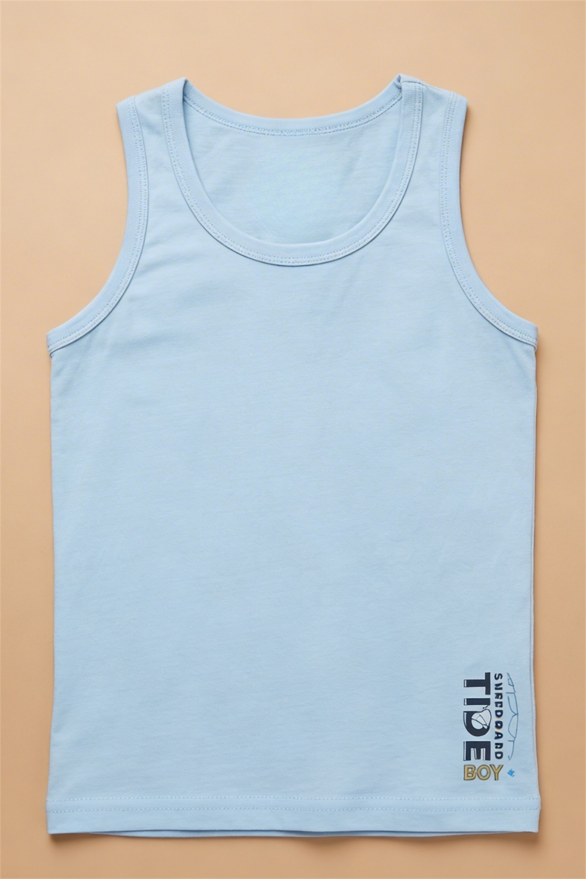 12503G1062 5PCK KARIŞIK BASKILI ERKEK ÇOCUK ATLET - E-7927 Patterned