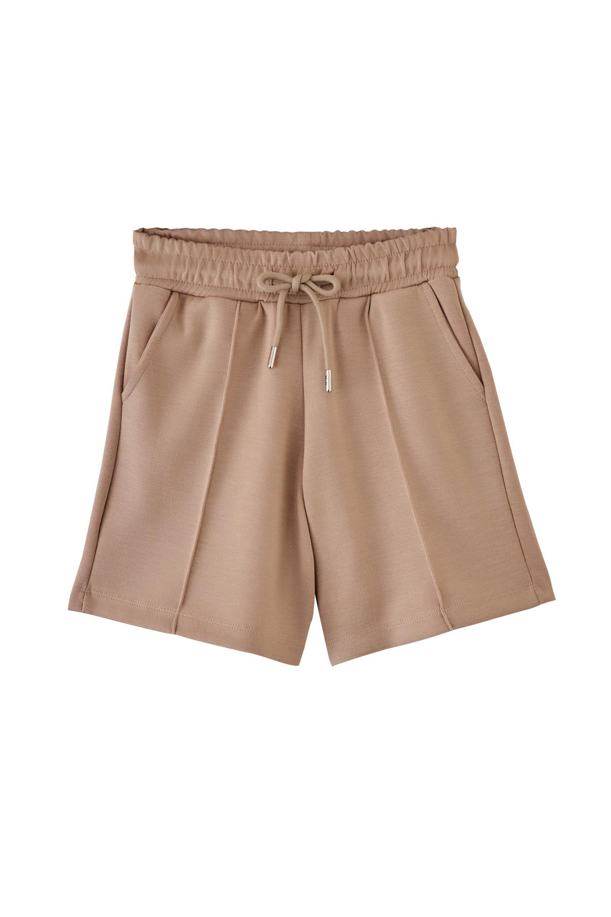 Beige Color Tie-Waist Shorts for Boys