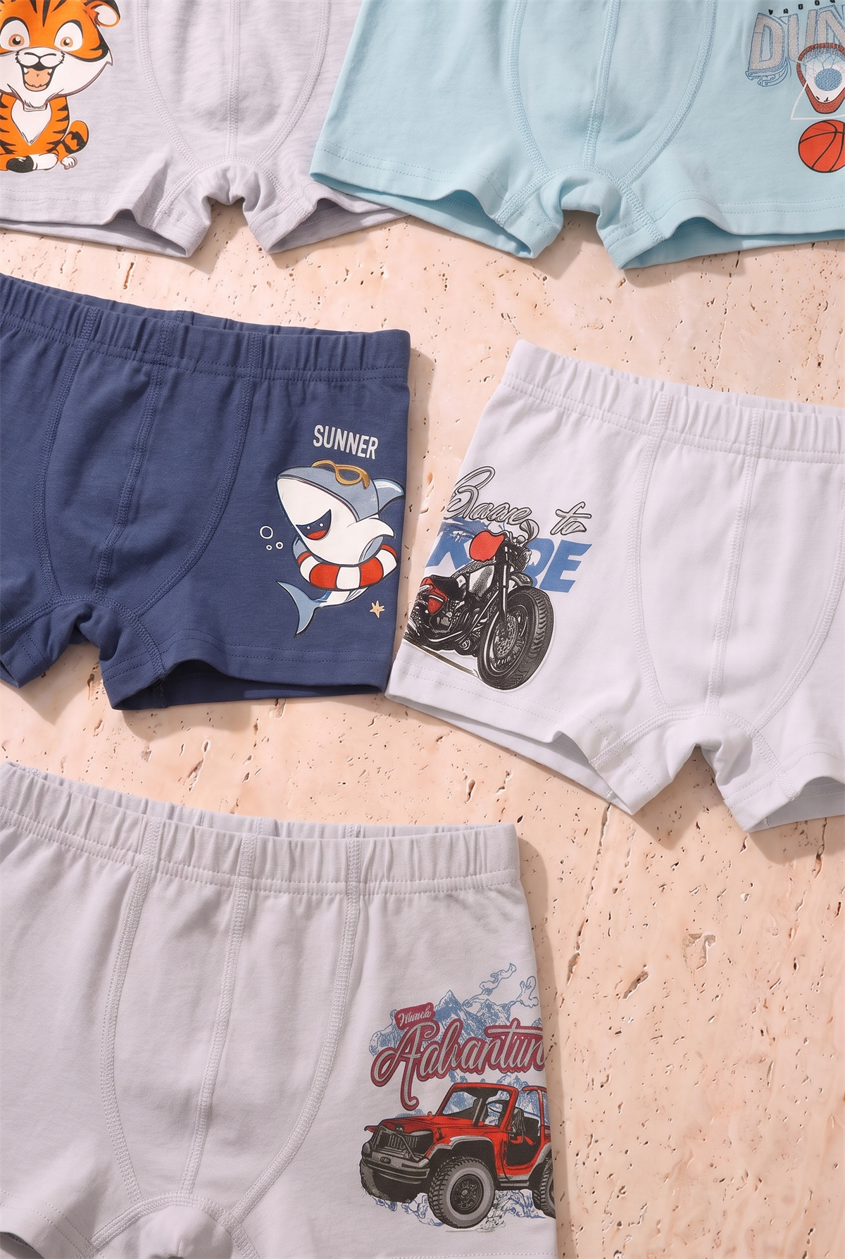 Erkek Çocuk Desenli 5li Boxer