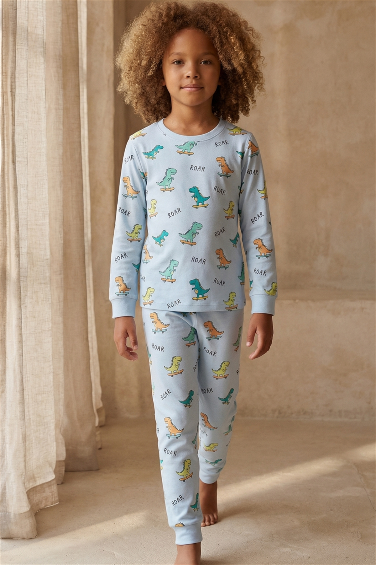 Boys Dinosaur Patterned Pajama Set
