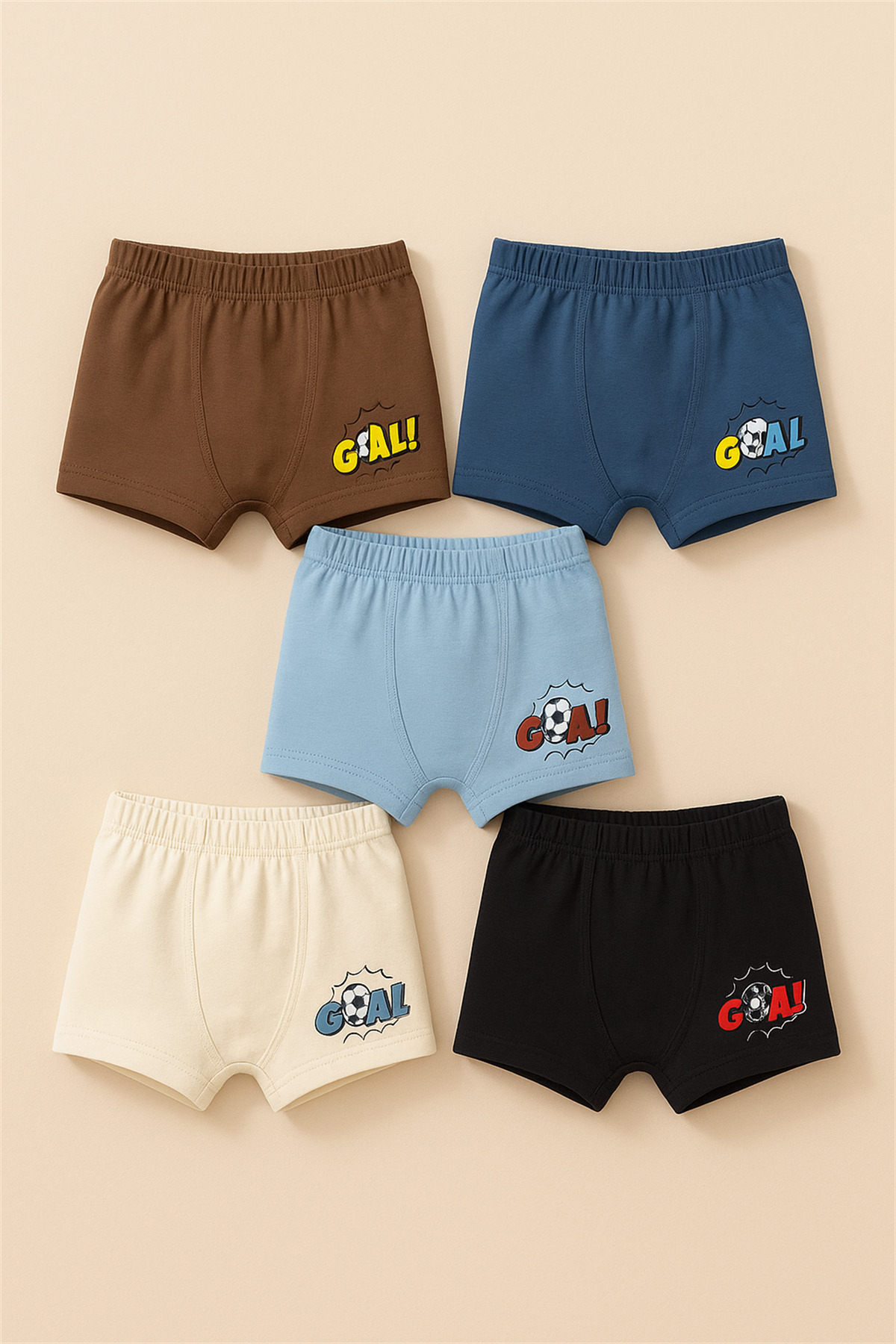 12503G1043 5PCK GOAL ERKEK ÇOCUK BOXER - 2914 ÇOK RENKLİ