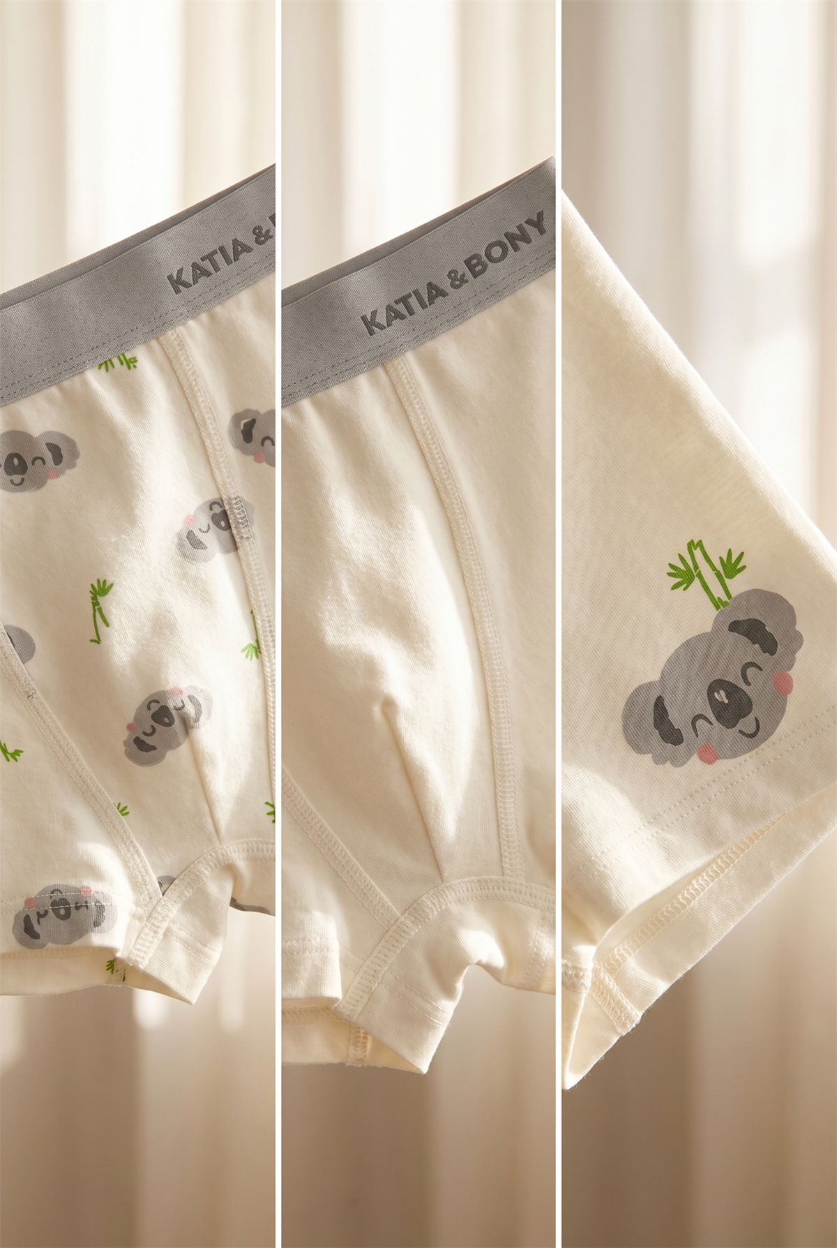 22503K2003 2PCK KOALA ERKEK ÇOCUK BOXER Ecru