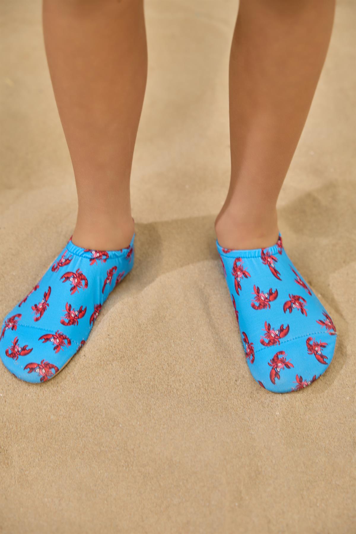 Boys Blue Lobster Patterned Water Shoes