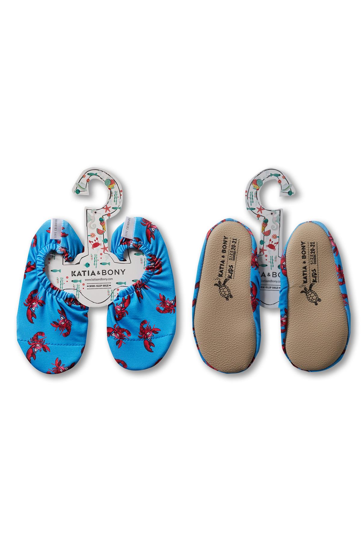 Boys Blue Lobster Patterned Water Shoes