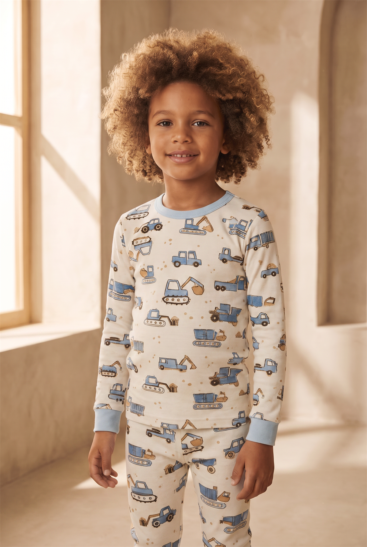 Erkek Çocuk Traktör Desenli Pijama Takımı
