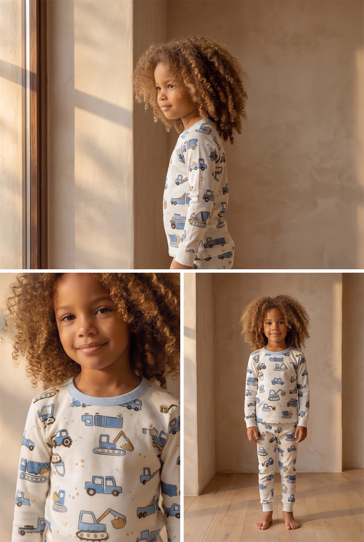 Erkek Çocuk Traktör Desenli Pijama Takımı