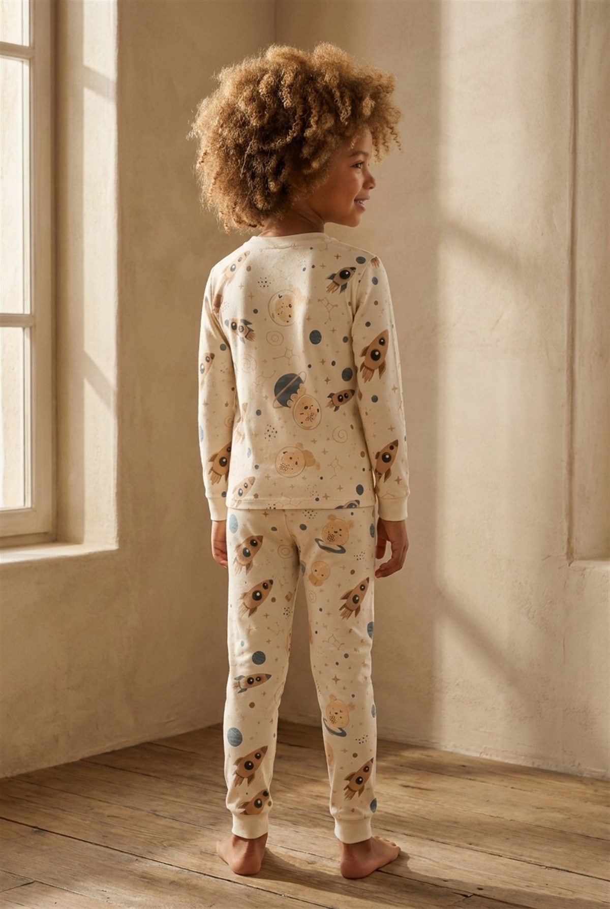 Erkek Çocuk Uzay Desenli Pijama Takımı
