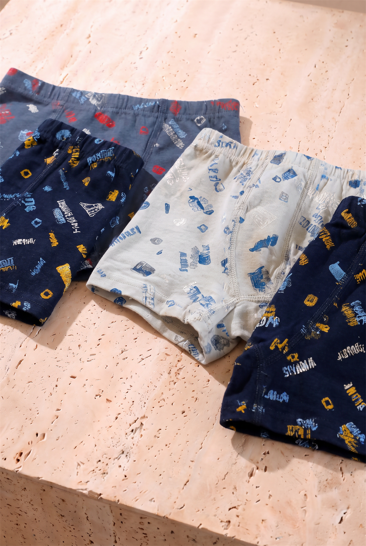 Erkek Çocuk Yazılı 5li Boxer