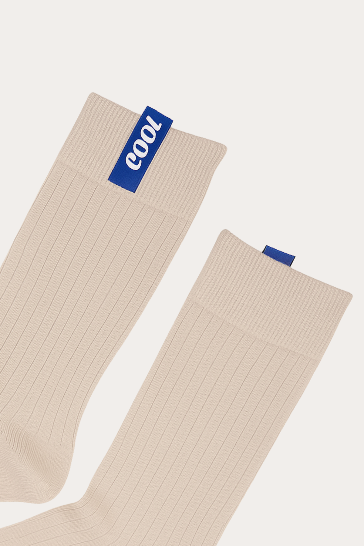 Erkek Cool Etiketli Soket Çorap Ekru