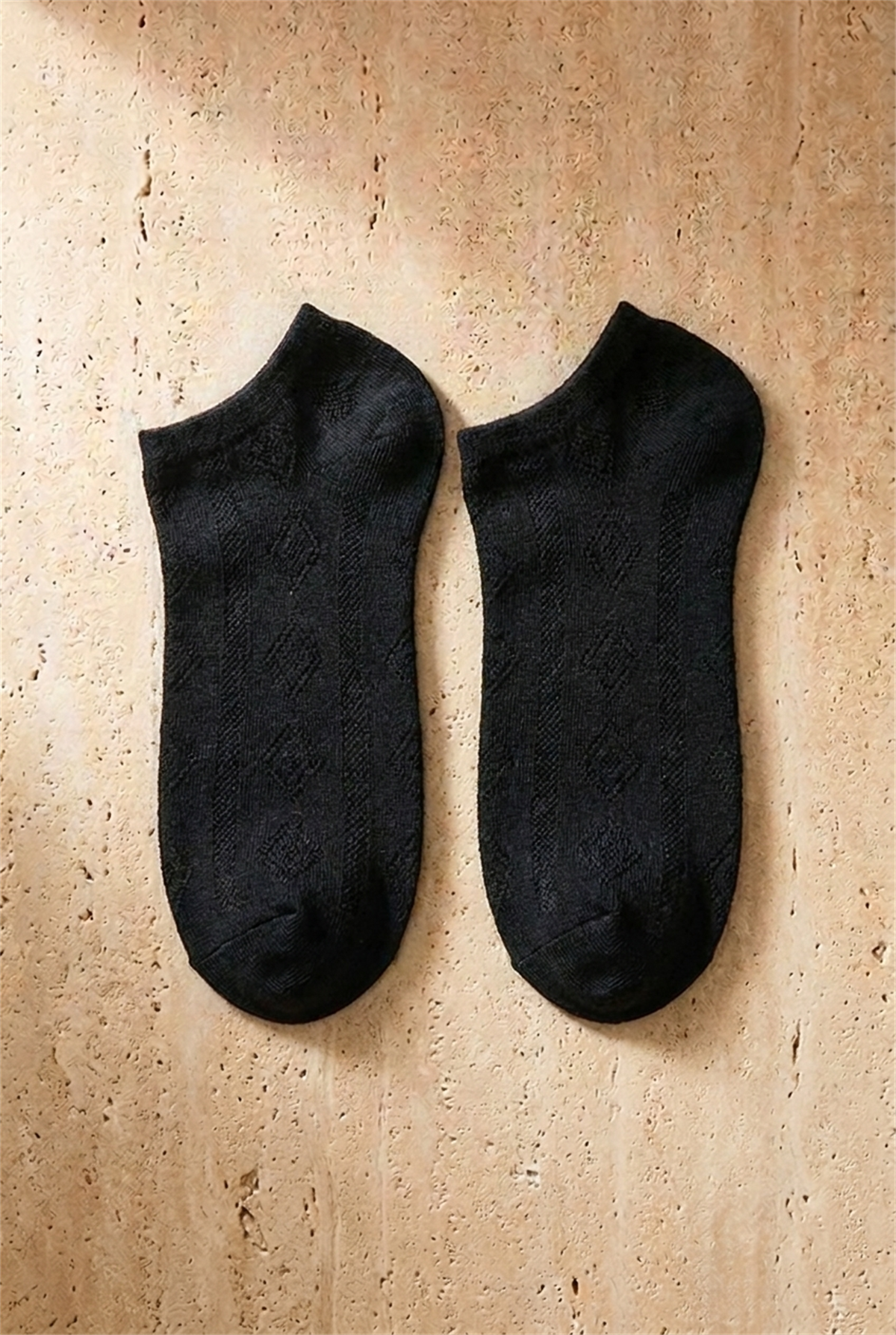Mens Embroidered Patterned 5-Piece Booties Socks