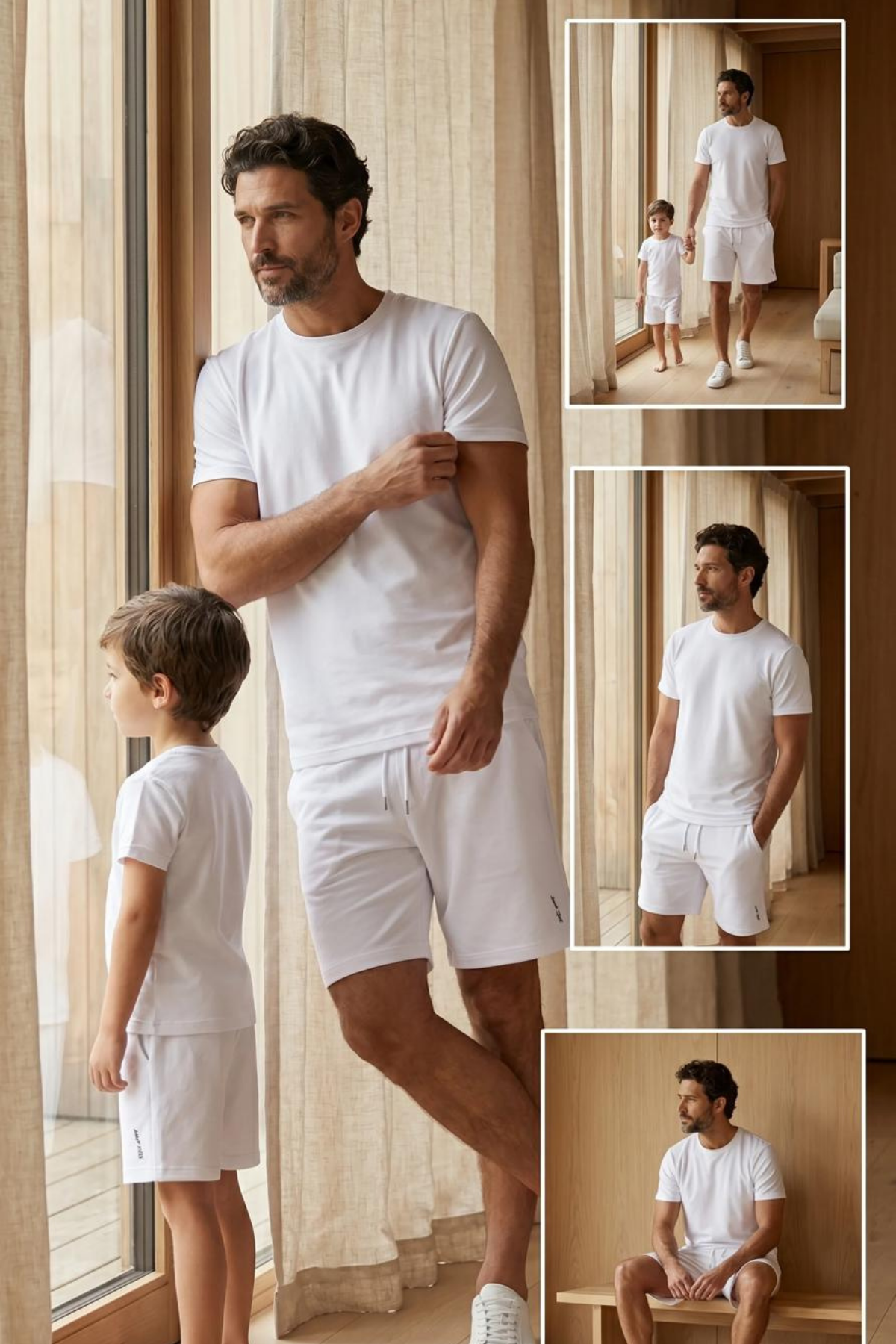 12610E4001 MODAL ERKEK T-SHIRT Beyaz