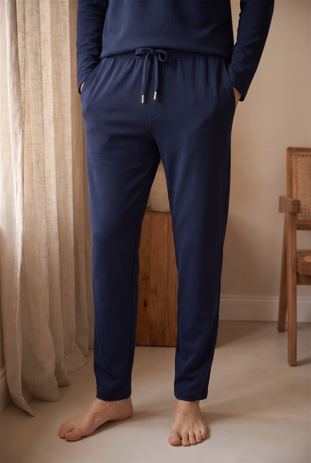 Erkek Silver Uzun Pijama Altı Lacivert