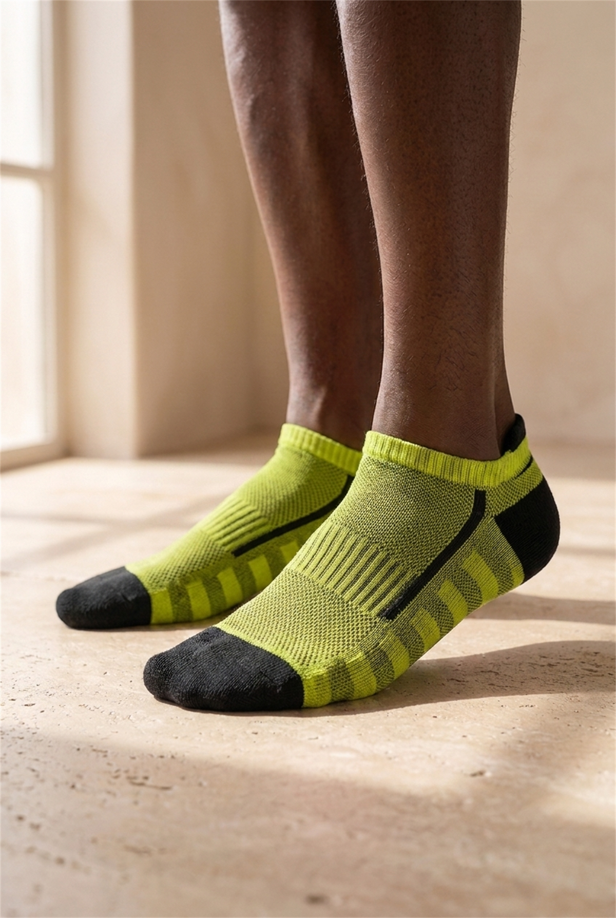 Mens Step Golf Socks Yellow/Black