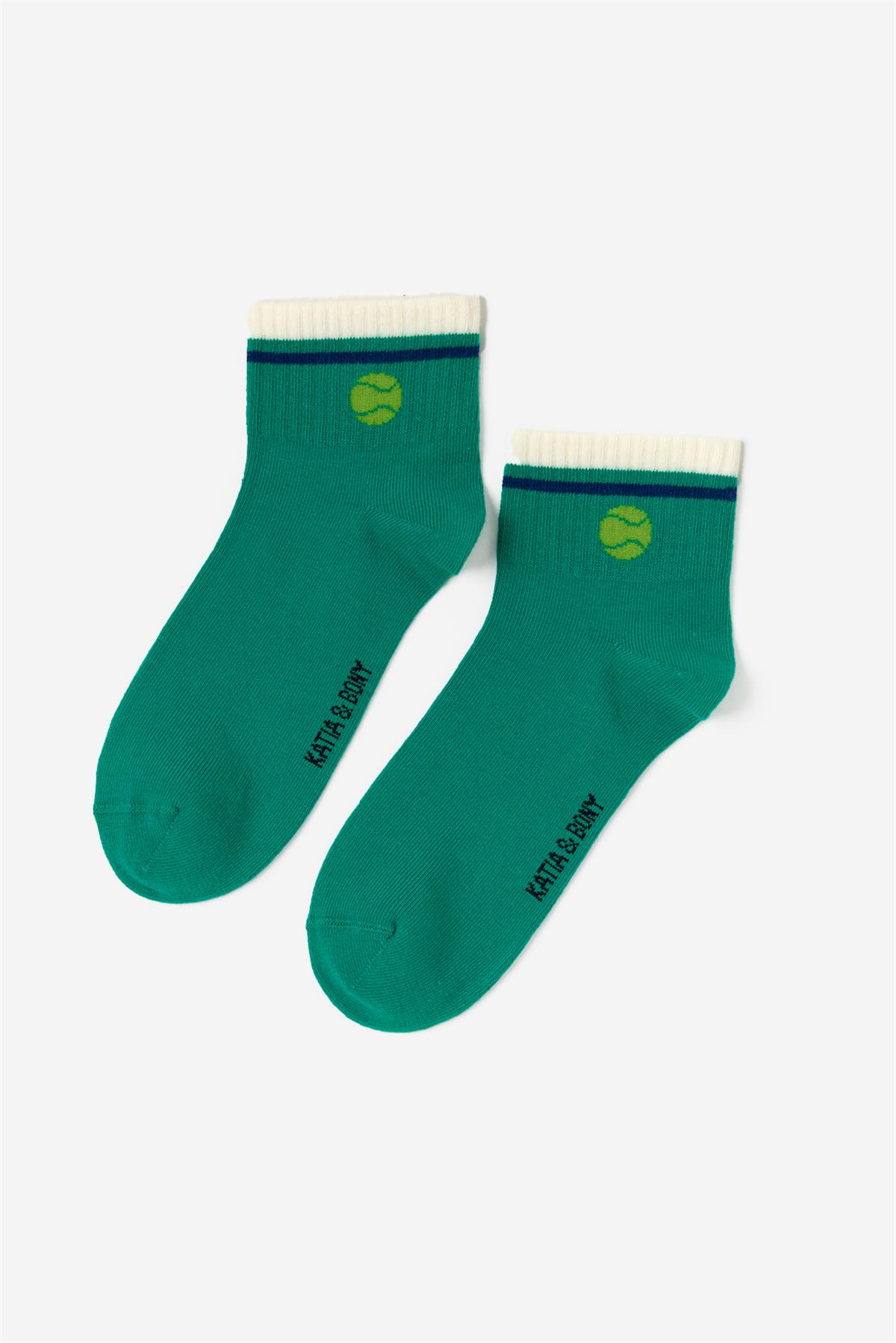 Erkek Tenis Desenli 4lü Paket Kısa Soket Çorap