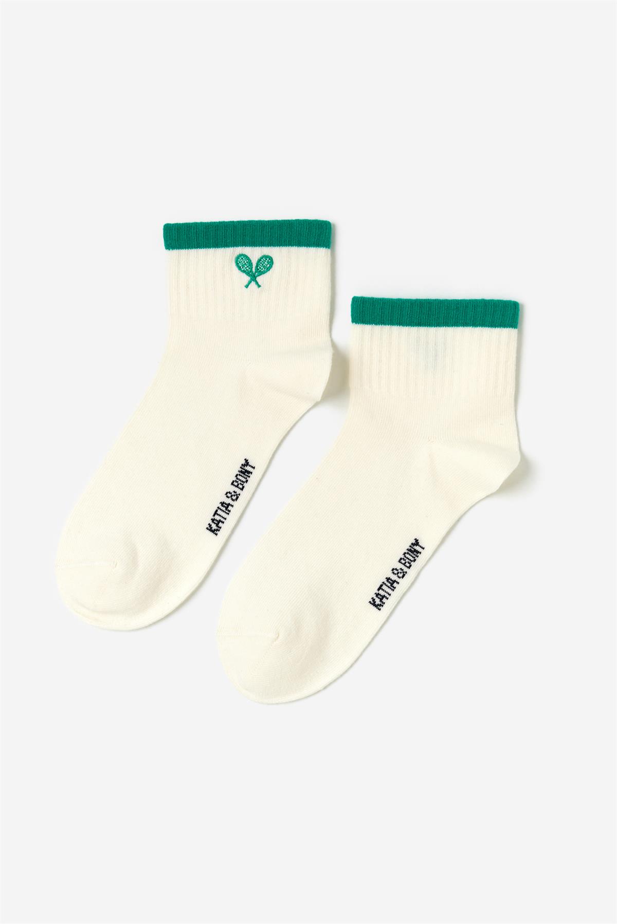 Erkek Tenis Desenli 4lü Paket Kısa Soket Çorap