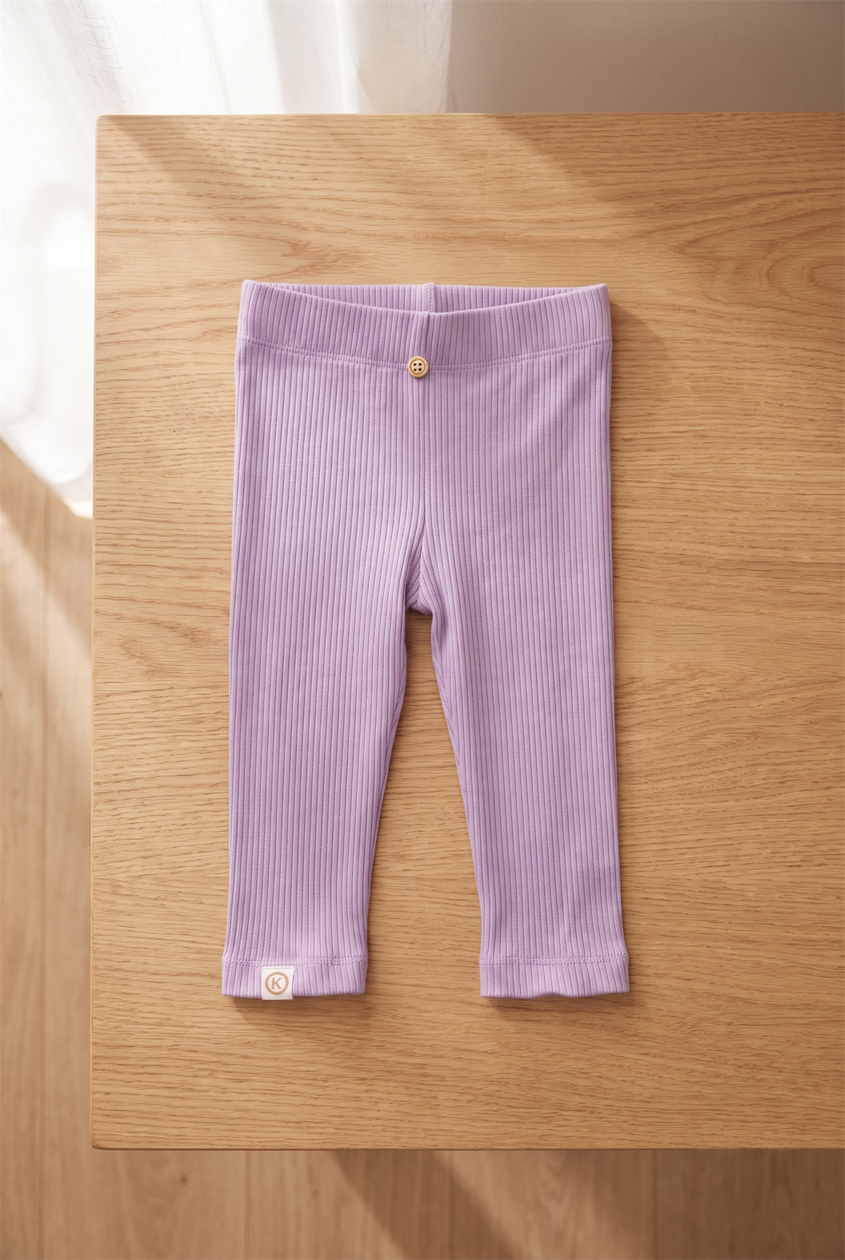 Ribbed Basic Kids Tights Lilac