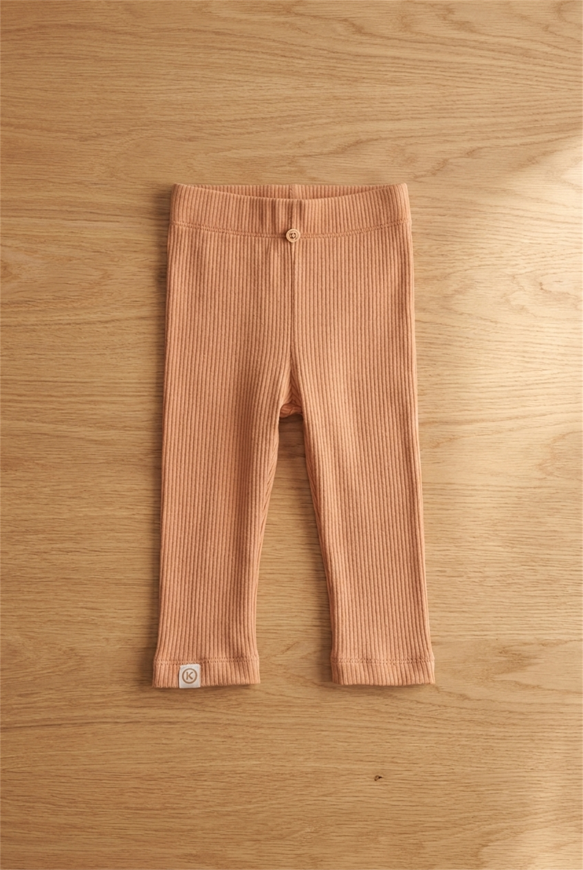Ribbed Basic Kids Tights Powder