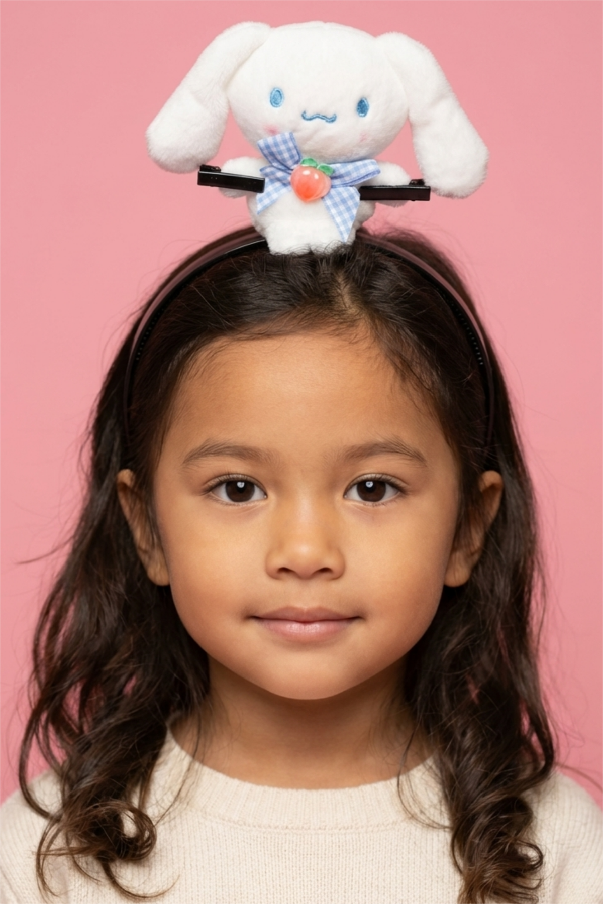 Fiyonklu Köpek Figürlü Beyaz Çocuk Taç