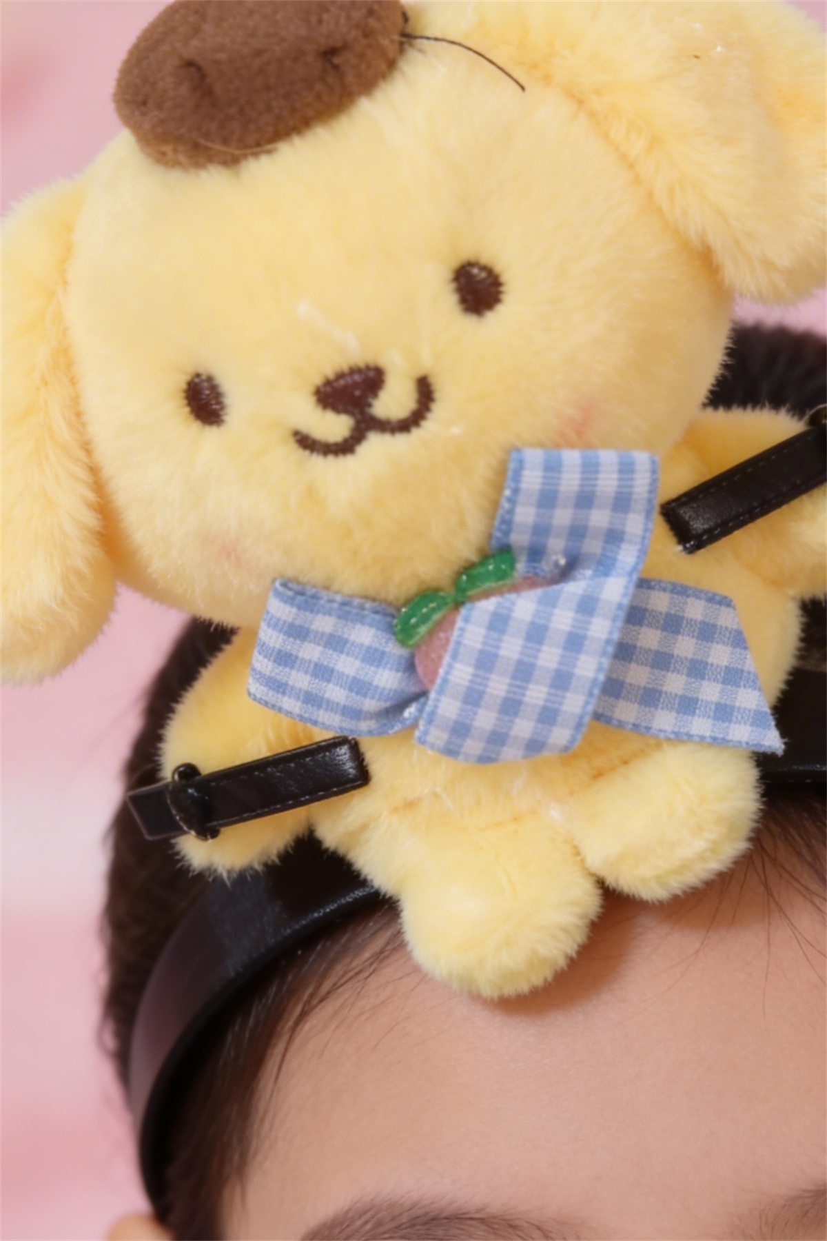 Fiyonklu Köpek Figürlü Sarı Çocuk Taç