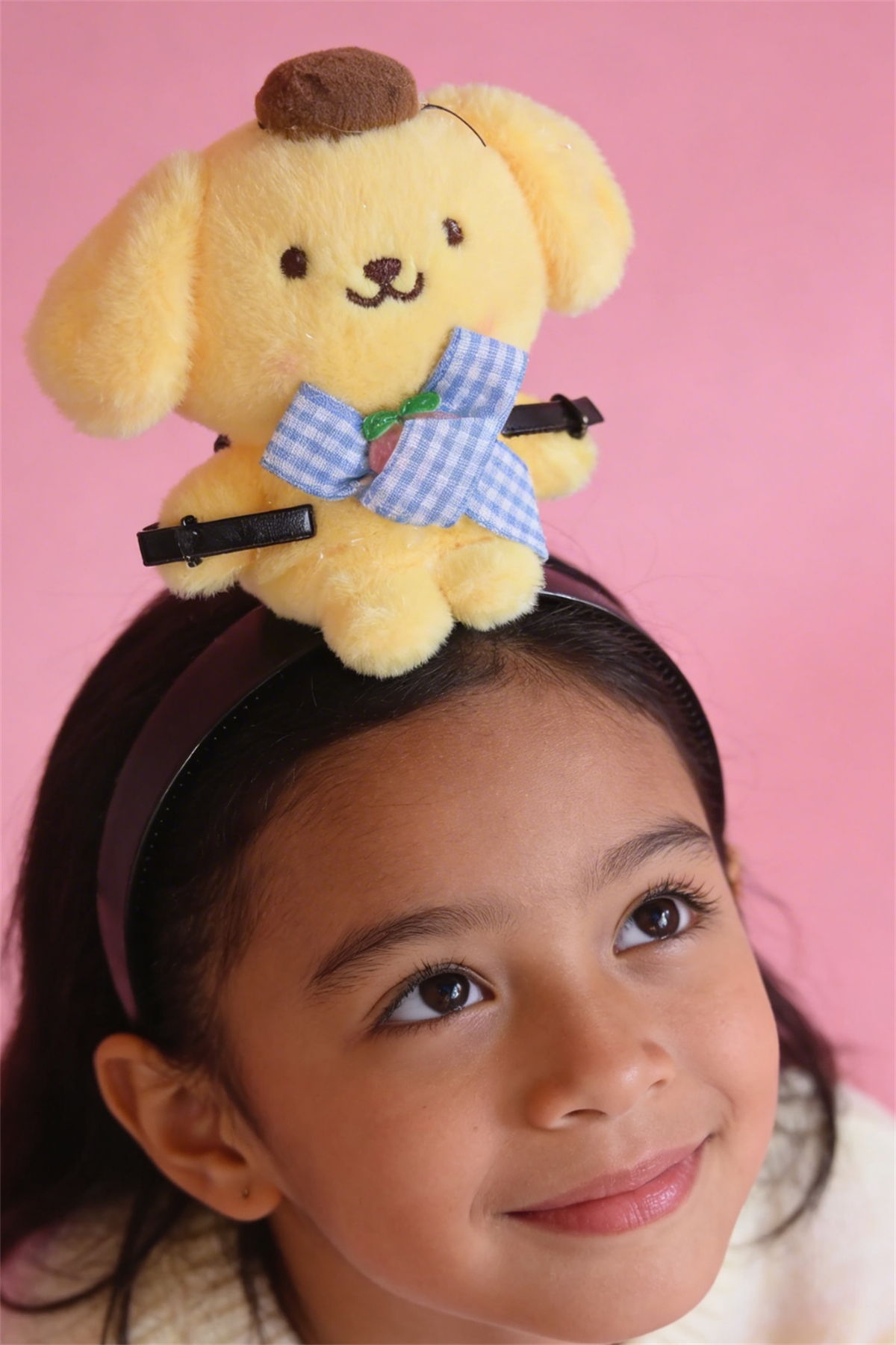 Fiyonklu Köpek Figürlü Sarı Çocuk Taç