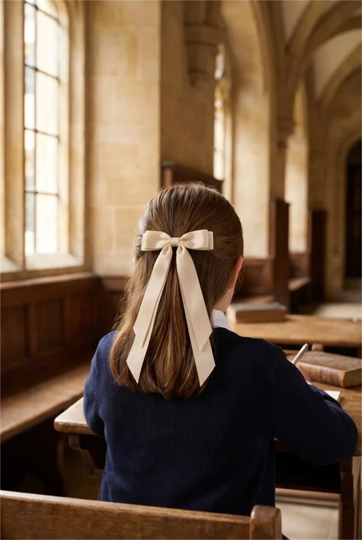 Bow Vending Buckle Ecru
