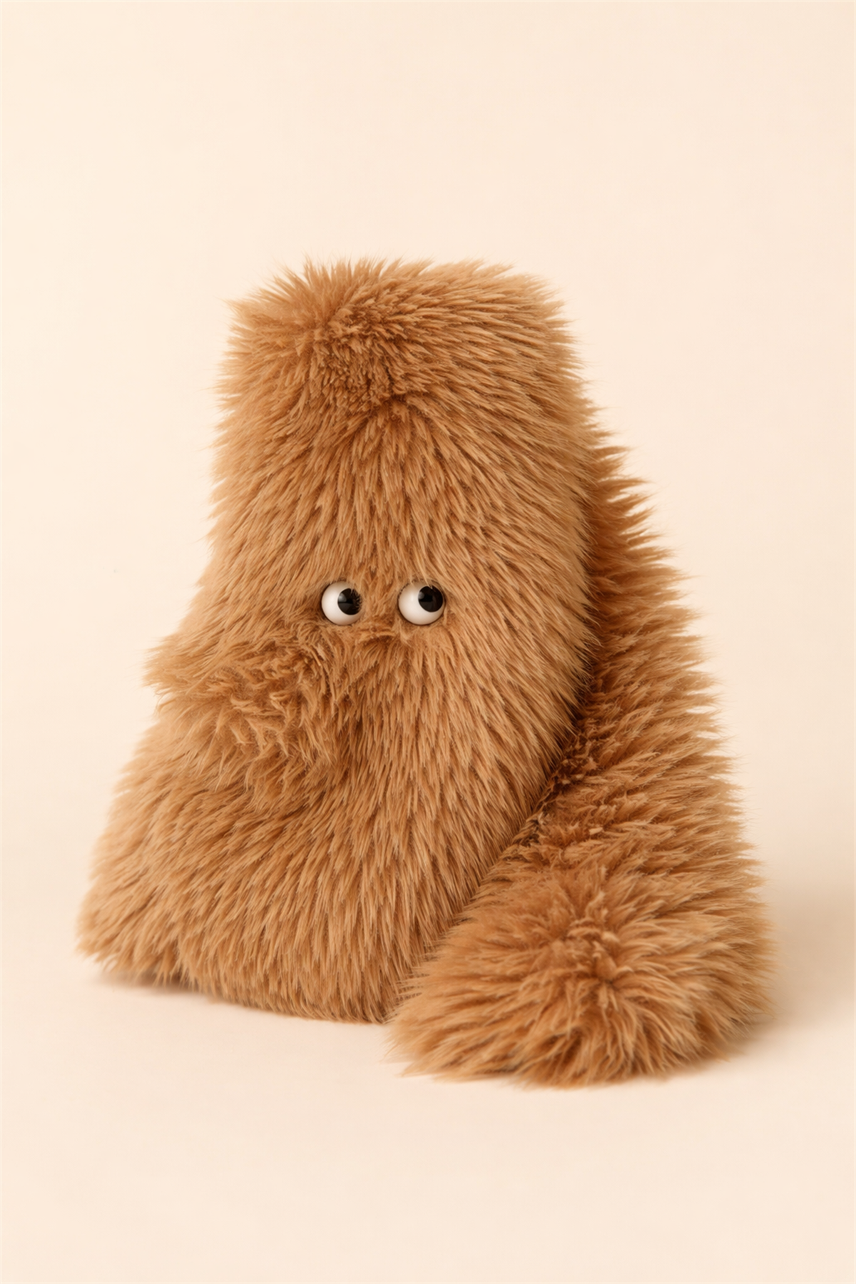Göz Nakışlı Peluş Atkı Kahverengi
