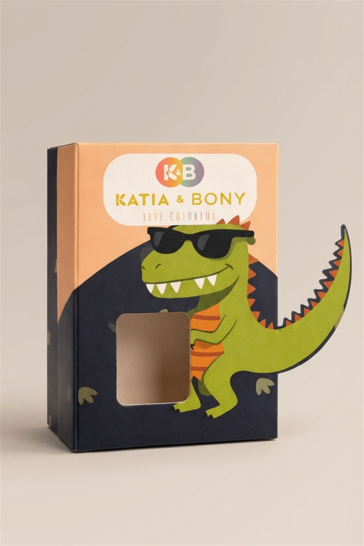 3D Dinozor Desenli Çocuk Hediye Kutusu