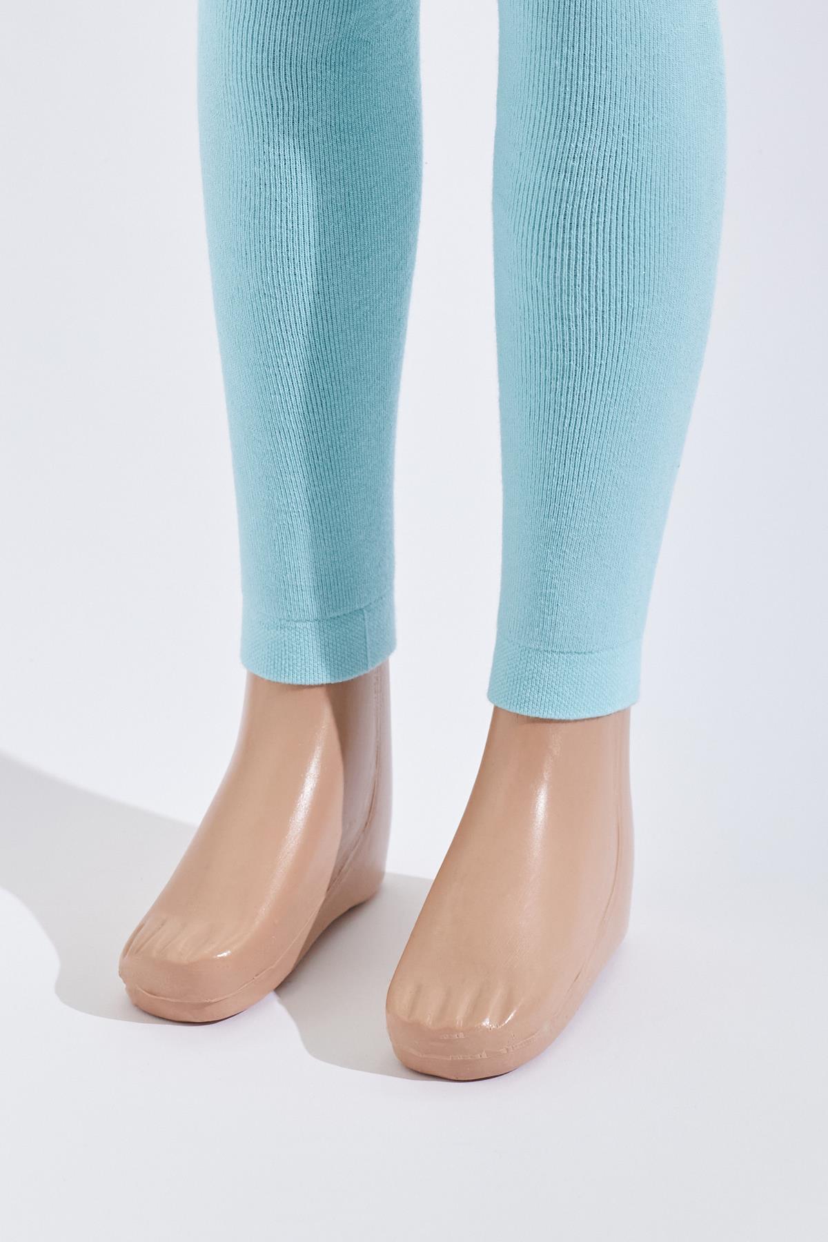 İçi Havlu Çocuk Tayt AÇIK TURKUAZ